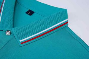 Venta caliente de alta calidad 100% algodón para Polos 190g peinado de iones de hielo contraste vinculante camisetas baratas que son transpirables - Product Image 3