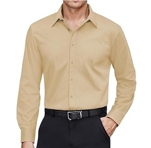 Chemise habillée classique pour homme à poignets mousquetaires, 100 % coton, coupe standard, respirante et écologique, vente en gros à faible MOQ - Product Image 1