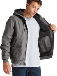 Customized <b>Men's</b> Lined Canvas Hooded <b>Jacket</b> Breathable Outdoor Winter <b>Trucker</b> <b>Jackets</b> Sherpa Lined Bomber Canvas <b>Jacket</b> for <b>Men</b> - Product Image 6