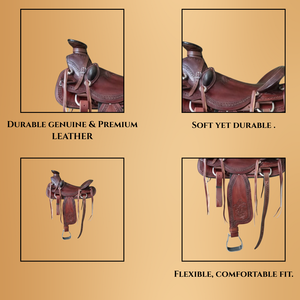 Sillín de caballo inglés de alta calidad | Sillín ecuestre Premium, cómodo y duradero para equitación, entrenamiento y competición - Product Image 4