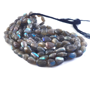 Perles de labradorite naturelle lisses, taille 9x10mm à 14x19mm, perles de pierre précieuse labradorite, brin de 16 pouces, fabrication de bijoux, lot en gros - Product Image 3