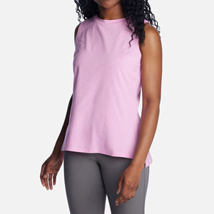 Camiseta sin mangas de algodón y poliéster personalizada para mujer, camiseta sin mangas de algodón de alta calidad 100% para ropa de gimnasio para mujer - Product Image 6