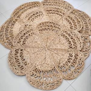 Alfombra tejida a mano natural de alta calidad, tapete redondo de jacinto de agua, alfombras de lujo para decoración de sala de estar - Product Image 6