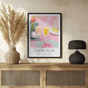 Toile de style moderne pour la décoration murale sur le thème du champagne, élégante et contemporaine - Product Image 4