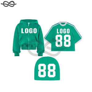 High Quality Streetwear Boxy T-Shirt with <b>Rhinestone</b> Washed Print Oversized Heavyweight Mens Hoodies Soft Cotton Blend Beanies - Product Image 6