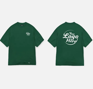 Alta calidad 230gsm peso pesado de gran tamaño 100% algodón camiseta cuello redondo manga corta Unisex serigrafía patrón de letras - Product Image 6