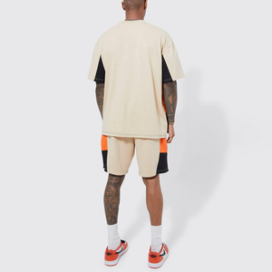 Conjunto Deportivo MESS SPORTS Verano 2024 para Hombre, 2 Piezas, Bloques de Color, Poliéster/Algodón, Transpirable y de Secado Rápido, Personalizable, Corte Holgado - Product Image 2