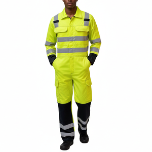 Overoles al por Mayor para Hombre, Ropa de Trabajo de Alta Visibilidad para Construcción, Traje de Trabajo Personalizado, Overol Industrial con Tiras Reflectantes, Uniformes de Trabajo - Product Image 1