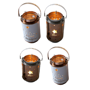 Lanterne en métal de conception classique avec poignée bougeoir en fer fini antique pour la maison et le mariage décoration de noël vase de sol - Product Image 3