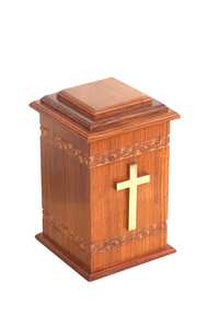 Rosewood Urn <b>Box</b> <b>For</b> Male and Female Brass Cross Urns <b>For</b> Adult <b>Ashes</b> Wood Cremation Urns Funeral - Product Image 3