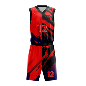 Basketball Uniform für Erwachsene Sport bekleidung 100% Polyester Training Unisex Sublimation Druck Basketball Uniformen Sets 2022 - Product Image 5