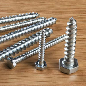 Tornillos para madera DIN571 Cabeza hexagonal chapada en zinc - Product Image 1