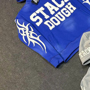 Sudadera con Capucha Personalizada con Logotipo, Mezcla de Algodón Desgastado por el Sol, Cómoda, para Hombre, Aplique Bordado, Sudadera con Capucha a Precio Económico - Product Image 2