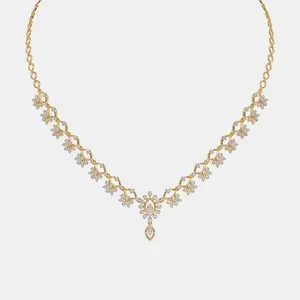 Collier de mariage en or massif 14K avec diamant Cadeau de fiançailles pour les anniversaires de femmes avec Moissanite comme pierre principale - Product Image 5