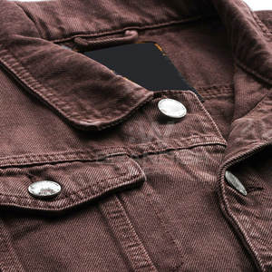 Streetwear léger de couleur unie veste d'hiver pour hommes nouveau design veste en jean de qualité supérieure la plus vendue pour hommes - Product Image 5