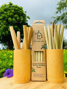 Large Quantity Bamboo Drinking <b>Straws</b> Eco-friendly Tableware <b>Reusable</b> Natural Wood <b>Straws</b> Wholesale Custom Size and Diameter - Product Image 6