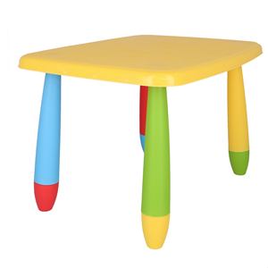 WELL HOME Table d'appoint rectangulaire en plastique jaune pour enfants 73x58x48 cm - Product Image 5