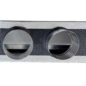 Pleno de Espuma de Poliuretano de 2 Zonas con 2 Conexiones y Collares de Aluminio de 150 mm para Sistemas HVAC - Product Image 5