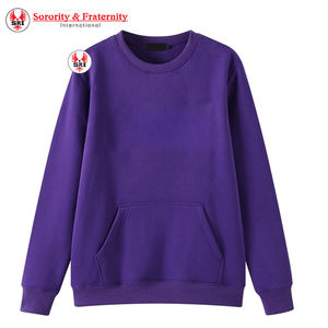 Sudadera grecia para hombre con cuello redondo, 100% algodón, con rayas y logotipo bordado, personalizada al por mayor para organizaciones de fraternidad Omega - Product Image 4