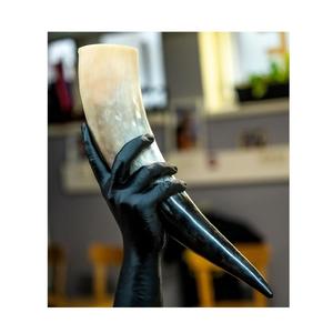 Corne à boire traditionnel rustique banquet tasse authentique guerrier chope style médiéval gobelet sculpté naturel fait à la main navire - Product Image 4