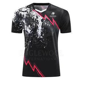 Maillot de tennis de couleur unie imprimé personnalisé maillot de tennis en gros maillot de tennis de marque privée - Product Image 1