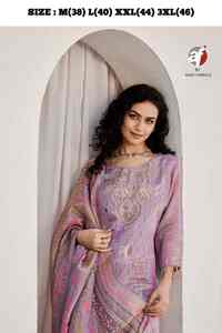 Nuevo traje de diseñador Evergreen Kurti Sharara Impresión digital de seda Kanjivaram pura con Chinon inferior a precio económico - Product Image 6