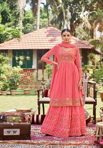 Dernière Designer Faux Georgette Broderie Travail Kurti Lehenga Par Fab Zone - Product Image 3
