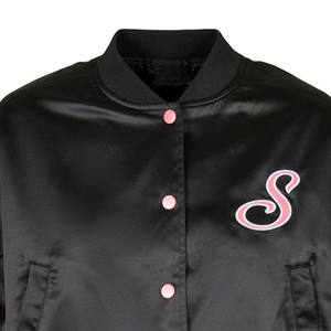 Vestes universitaires en satin pour femmes de vente chaude couleur personnalisée séchage rapide léger avec doublure en nylon fermeture éclair vers le haut - Product Image 6