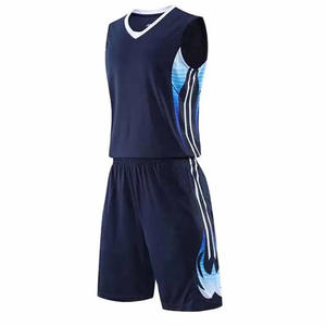 Le polyester matériel durable manufacturé professionnel a fait l'uniforme anti-ride de basket-ball pour les hommes - Product Image 2