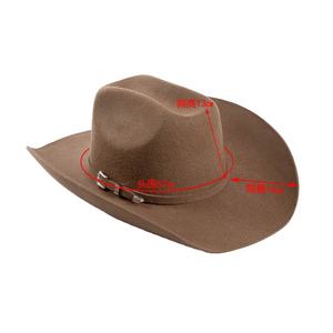 Chapeau Fedora en feutre de laine noir à large bord et dessus plat, style formel, nouvelle collection automne-hiver, avec perles - Product Image 2