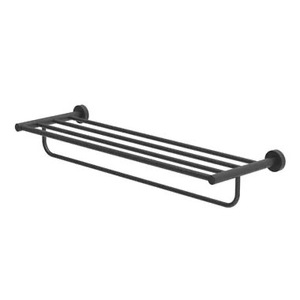 Juego de accesorios de baño de acero inoxidable, juego de toallero colgante de pared negro mate, toallero de baño - Product Image 3