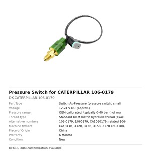 Interruptor de Presión para CATERPILLAR 106-0179 - Product Image 2