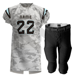 Uniforme de football américain style vintage personnalisé court 100% polyester protection UV pour les événements d'équipe logos brodés contrastés - Product Image 1