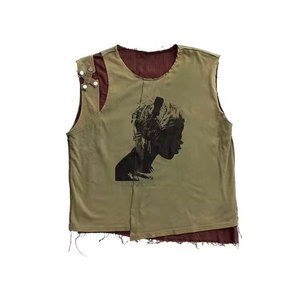 Camisetas recortadas personalizadas para hombre, camiseta de peso pesado con serigrafía personalizada y hombros caídos de 300gsm - Product Image 6