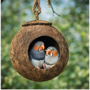 บ้านนกทำจากกะลามะพร้าวธรรมชาติ ทนทาน เป็นธรรมชาติ และเป็นมิตรกับสิ่งแวดล้อม บ้านแฮมสเตอร์ กระรอก นกแก้ว / +ลีม 84 865 912 655 - Product Image 3