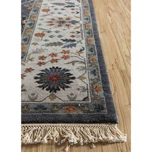 Alfombra Gulnar de Lana Anudada a Mano, Gris y Negra con Patrón Floral Abstracto para Sala de Estar, Dormitorio, Pasillo, Estilo Boho - Nueva Alfombra para Habitación Spr-28 - Product Image 4