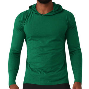 Nouveau design Automne Sweat à capuche de compression pour homme Couleur unie Pull à capuche Sweat-shirt Impression personnalisée sur les manches - Product Image 1