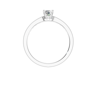 Anillo de Compromiso y Boda de Platino 950 con Moissanita de Corte Brillante Certificada por IGI, Estilo Religioso, Engaste de Puntas, para Mujer - Product Image 4