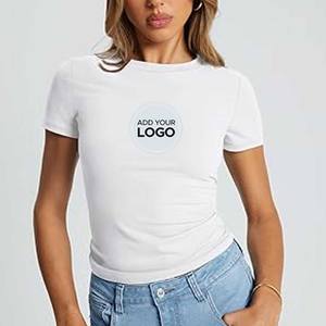 Camiseta de Cuello Redondo y Manga Corta para Mujer, Estilo Relajado, Jersey Fino, Bella Canvas - Product Image 3