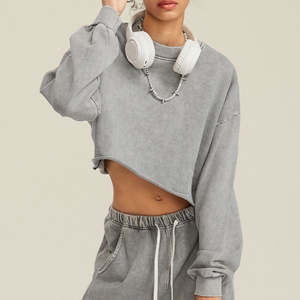 Sudadera de Mujer para Otoño/Invierno, Informal, Lisa, con Logotipo Frontal, Cálida, Premium, Estilo Urbano, Nuevo Diseño ODM, 100% Algodón - Product Image 3