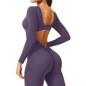 Combinaison de sport décontractée personnalisée pour femmes, entraînement, fitness, shorts respirants avec fermeture éclair invisible, sans manches, taille haute - Product Image 4