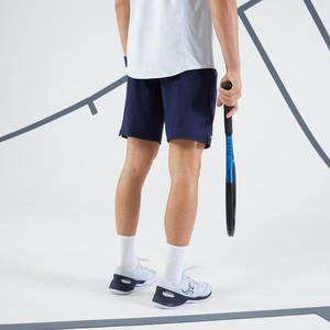Shorts de tennis pour hommes, impression personnalisée, taille à cordon de serrage, séchage rapide, respirant, écologique, toile vintage unie, sport séparé - Product Image 3