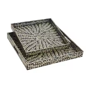 ถาดเสิร์ฟอาหารดีไซน์ใหม่ถาดใส่อาหารแม่ลูกมุกดีไซน์หรูสำหรับห้องครัวบ้านและโรงแรม - Product Image 1