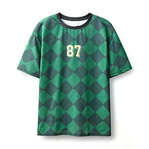 Maillot de football respirant à manches courtes entièrement personnalisé avec nom, numéro et logo – Uniforme d'équipe OEM - Product Image 1