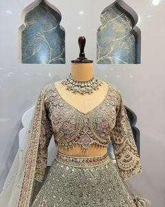 Las lentejuelas de codificación más vendidas funcionan con Cancan & Canvas Patta ropa India paquistaní Lehenga Choli tela de encaje para mujer - Product Image 3