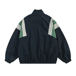 Chaqueta Cortavientos de Lona con Capucha, Transpirable, Impermeable, con Bloques de Color Reactivos al Agua, Estilo Urbano, Reflectante - Product Image 2