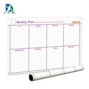 Magnetic Weekly Planner Calendar Dry Erase Board Soft Fridge Sheets