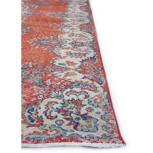 Alfombra Vintage de Lana 9x12 Roja y Naranja Anudada a Mano con Patrón de Medallón para Decoración de Sala de Estar o Pasillo -Pae-2284 - Product Image 4