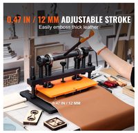 Machine à embosser manuelle en acier allié, personnalisable OEM, avec plaque d'embossage 14.2 X 10.2 et course de pression de 0.47, pour diverses applications