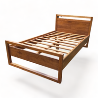 Base de Cama Moderna de Lujo, Plegable, de Madera de Teca Sólida, Cómoda y Resistente, para Colchón Doble, Tamaño King/Queen